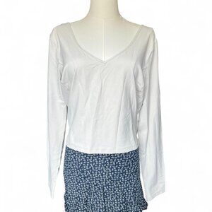 lululemon align long sleeve v neck white opal/cream